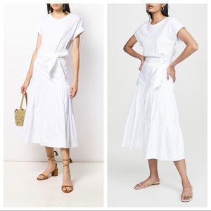 Veronica Beard White Midi Dress